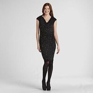 Ronni Women's Studded Little Black Dress, Size 8